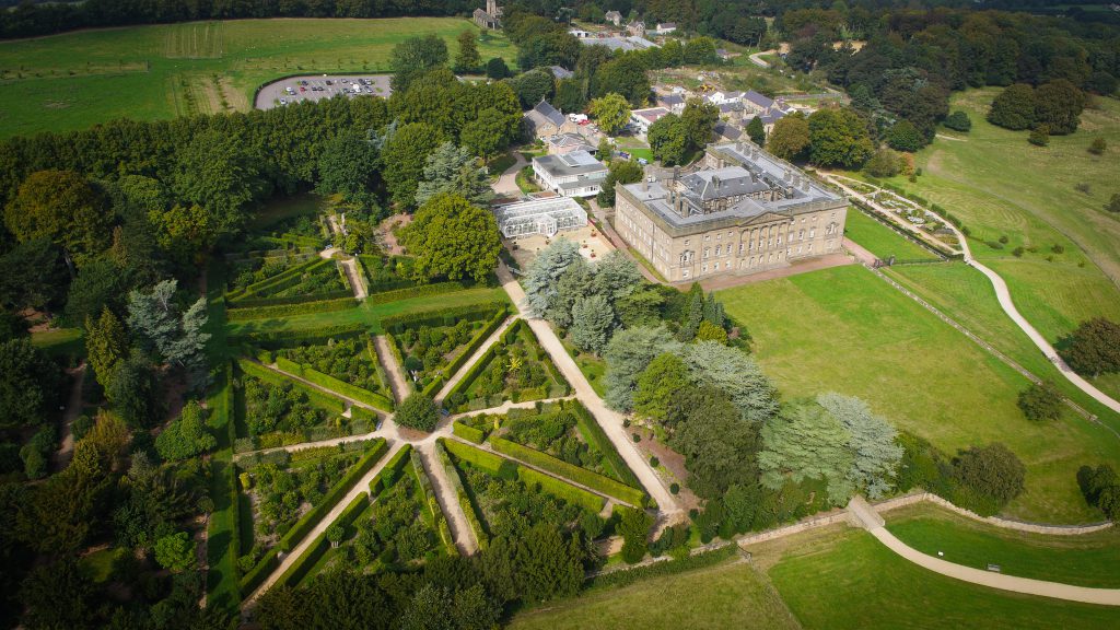Aerial view of Northern College and Wentworth Castle Gardens